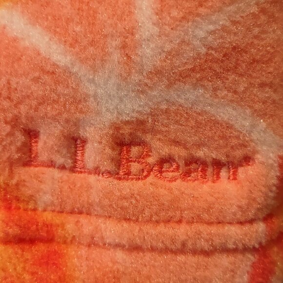 LL Bean fleece pullover sweater, sz M, tropical floral print NWT - Picture 3 of 4